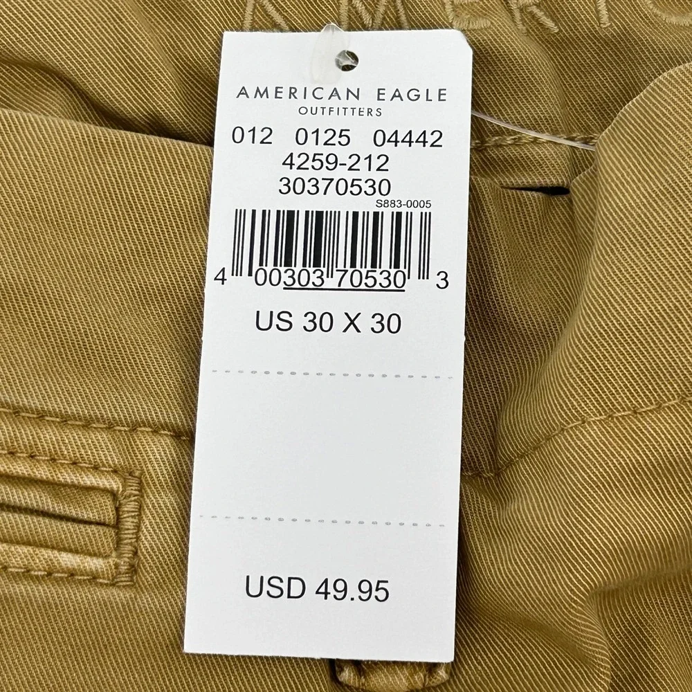 American Eagle Pants Men's 30x30 Brown Original Straight NE(X)T Level‎ Flex NEW